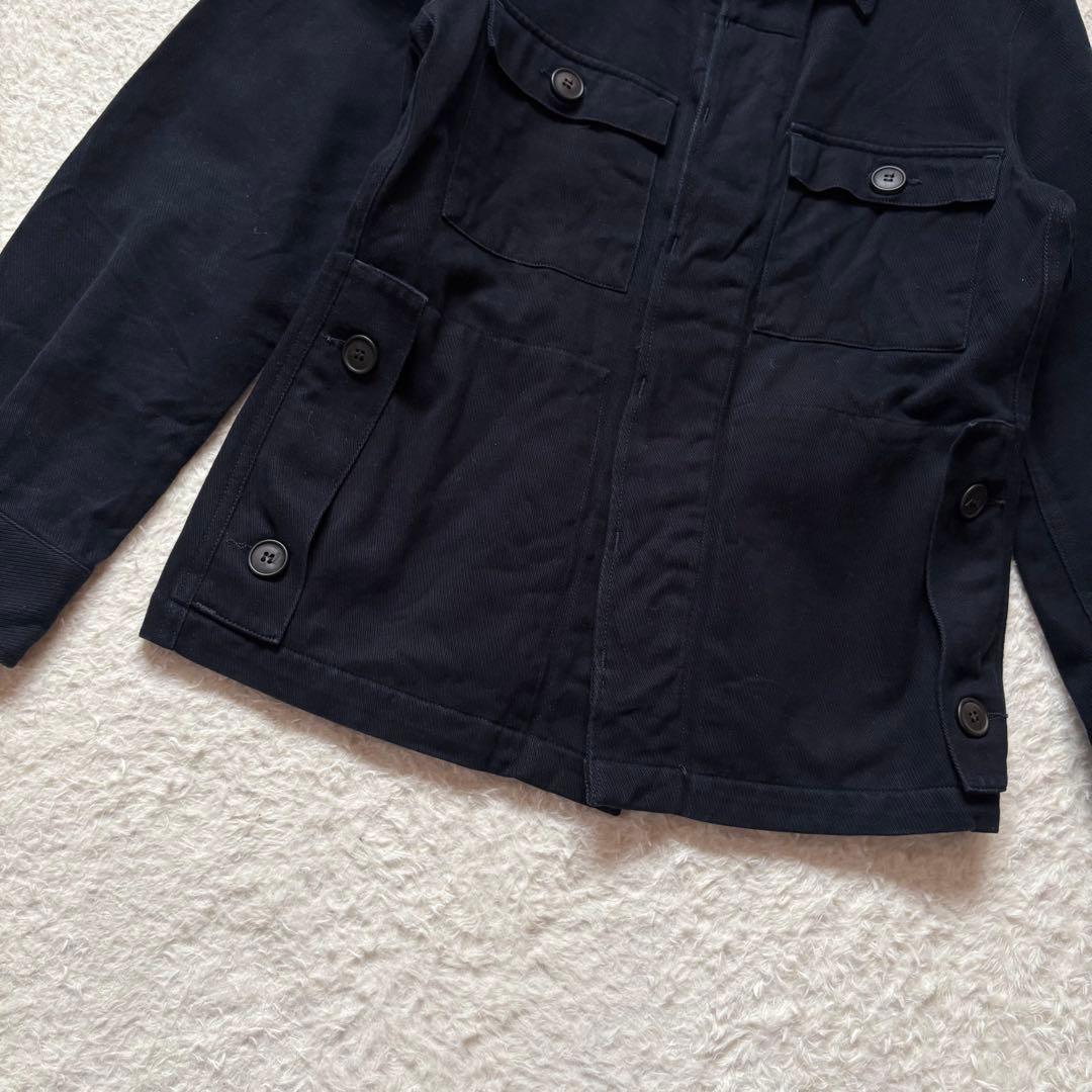 A.P.C. ミリタリー風ジャケット コットンウール　濃紺　チュニジア製　S