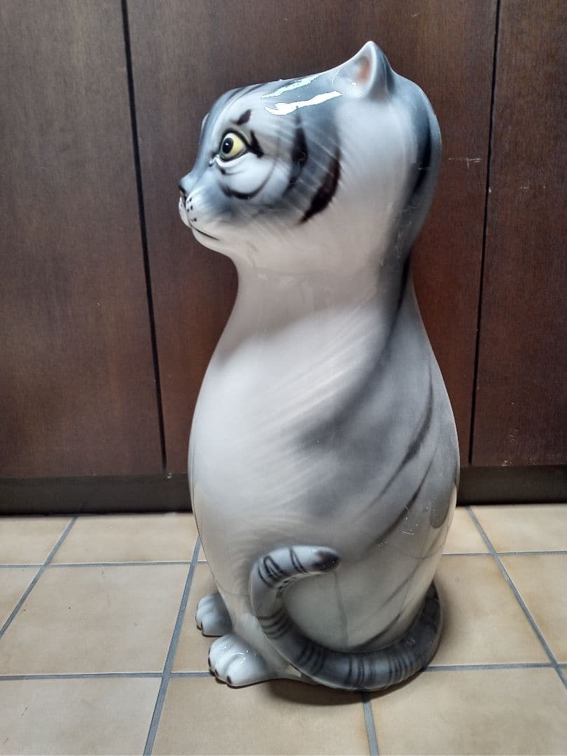 猫型陶器傘立て