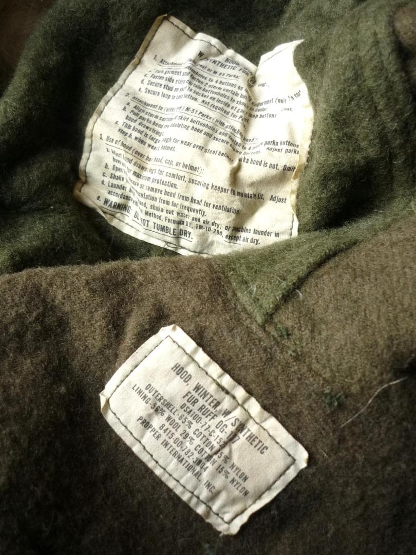 中古 70s 米軍 M-65 フード デッドストック モッズコート パーカー A