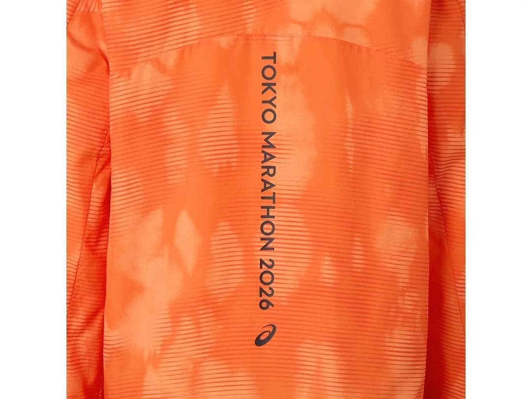 ASICS 東京マラソン2026 RUN TOKYOウィンドブレーカーオレンジM