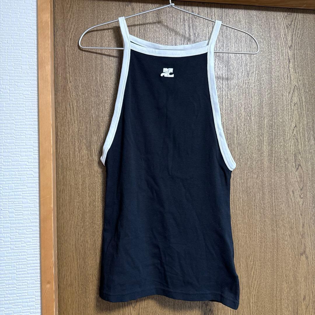クレージュ ロゴコットンコントラストキャミソール S