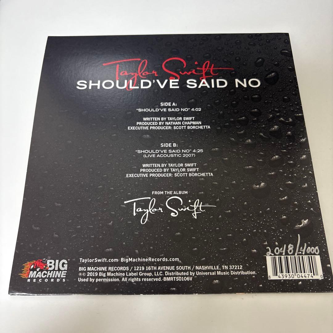 Taylor Swift Should've Said No レコード