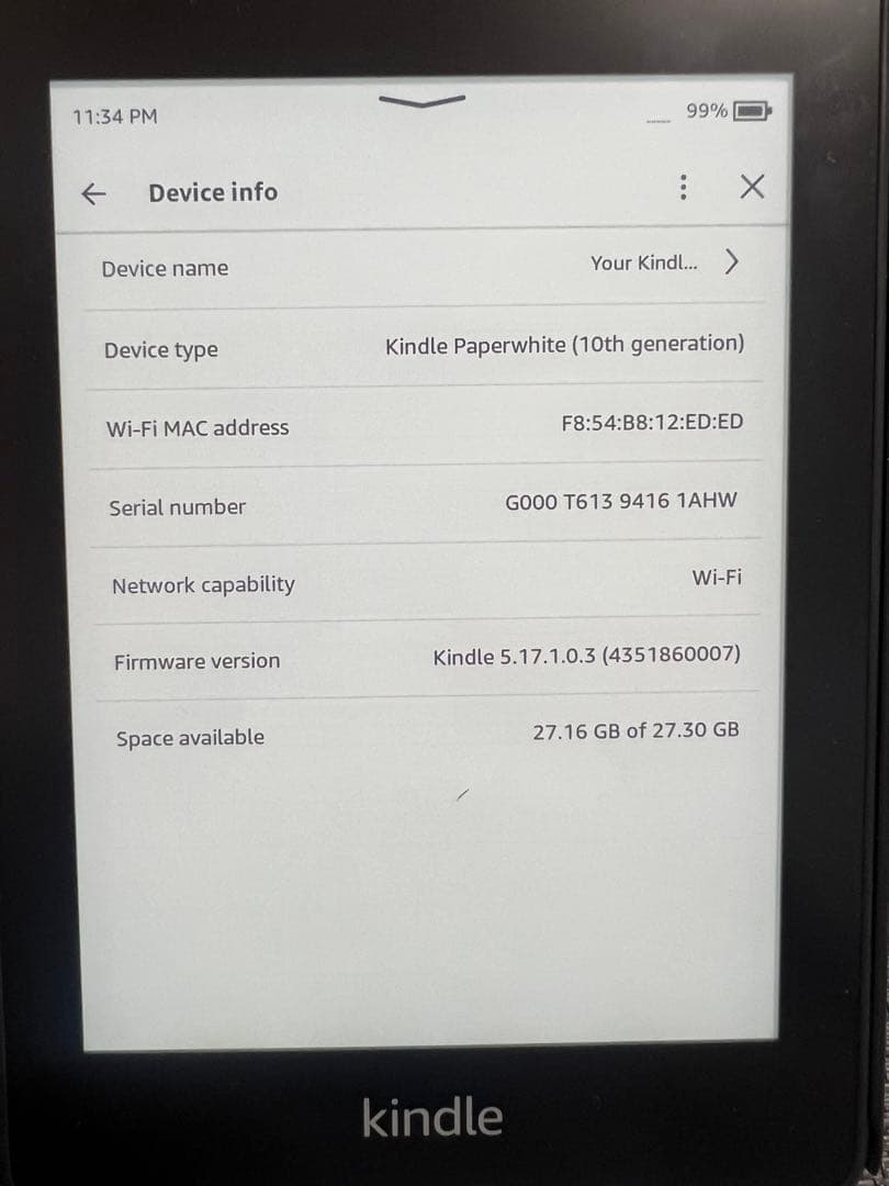Kindle Paperwhite (10世代) 本体 ケース付