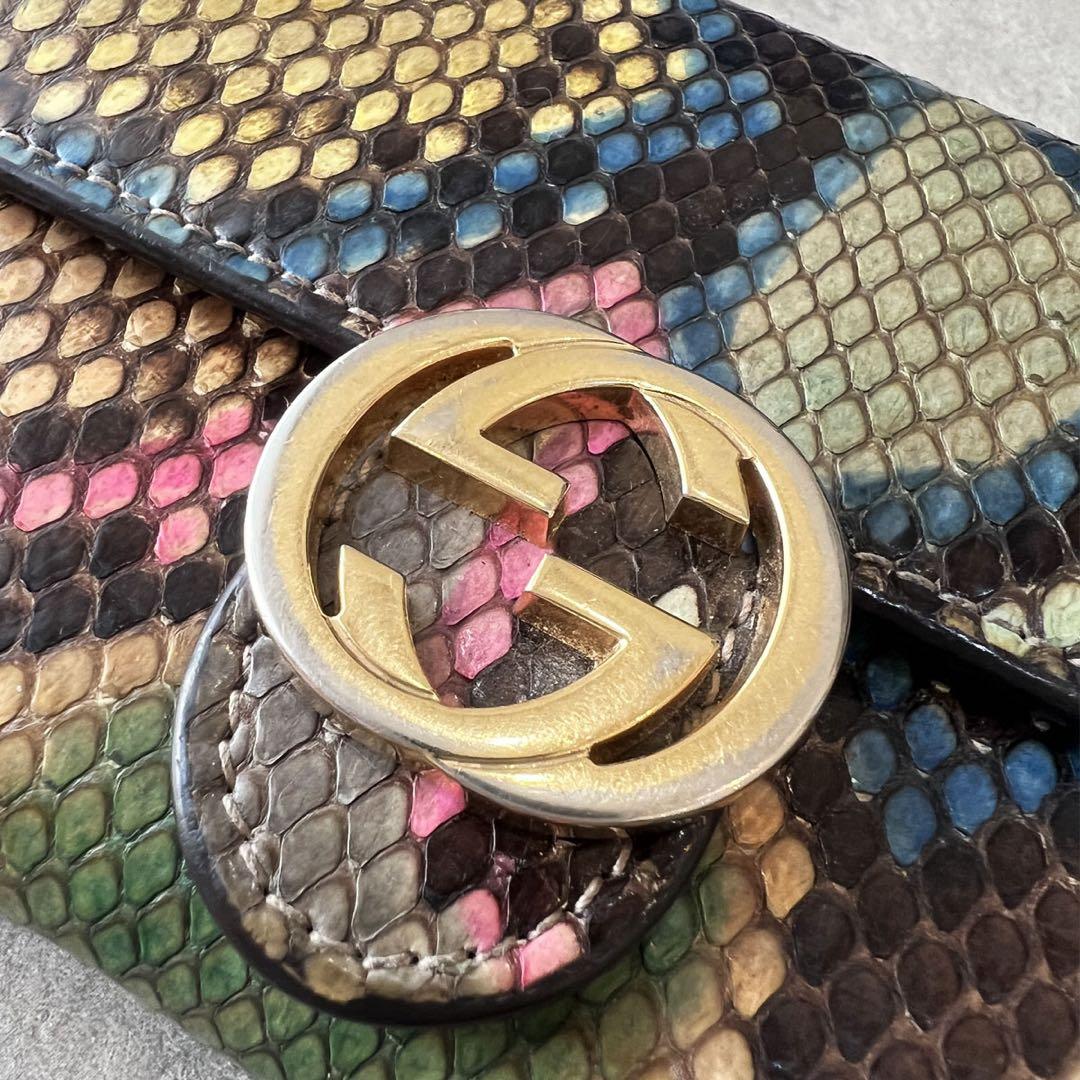 GUCCI グッチ　インターロッキングG　パイソン