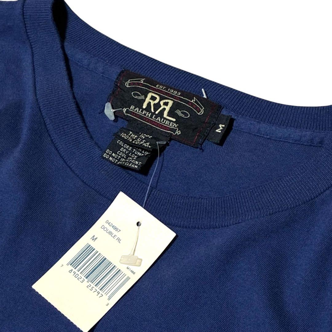 ［新品］90s USA製 三ツ星”RRL”ワンポイント Tシャツ ラルフローレン