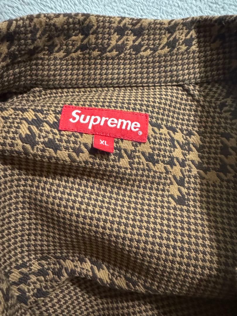 ジャケット・アウター Supreme Houndstooth Logos Snap Jacket XL