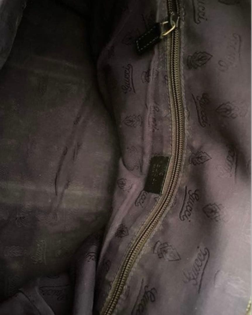 GUCCI ボストンバッグ メタリックネイビー
