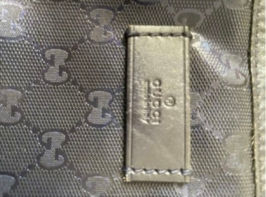 GUCCI ボストンバッグ メタリックネイビー