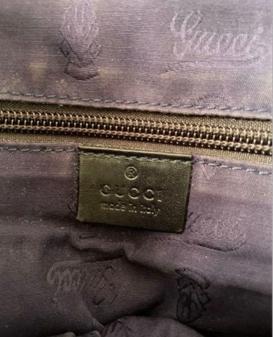 GUCCI ボストンバッグ メタリックネイビー