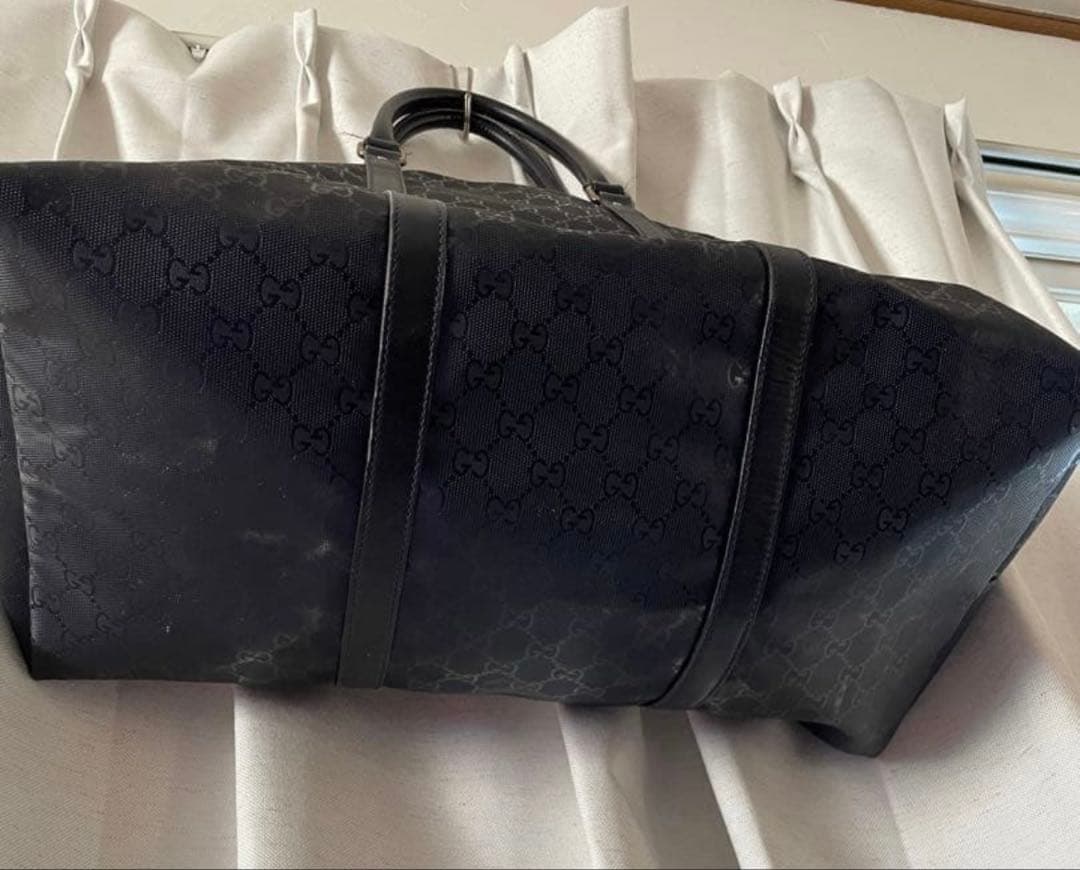 GUCCI ボストンバッグ メタリックネイビー