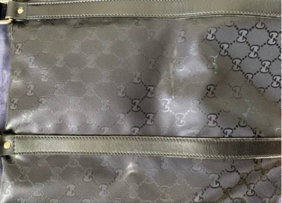 GUCCI ボストンバッグ メタリックネイビー