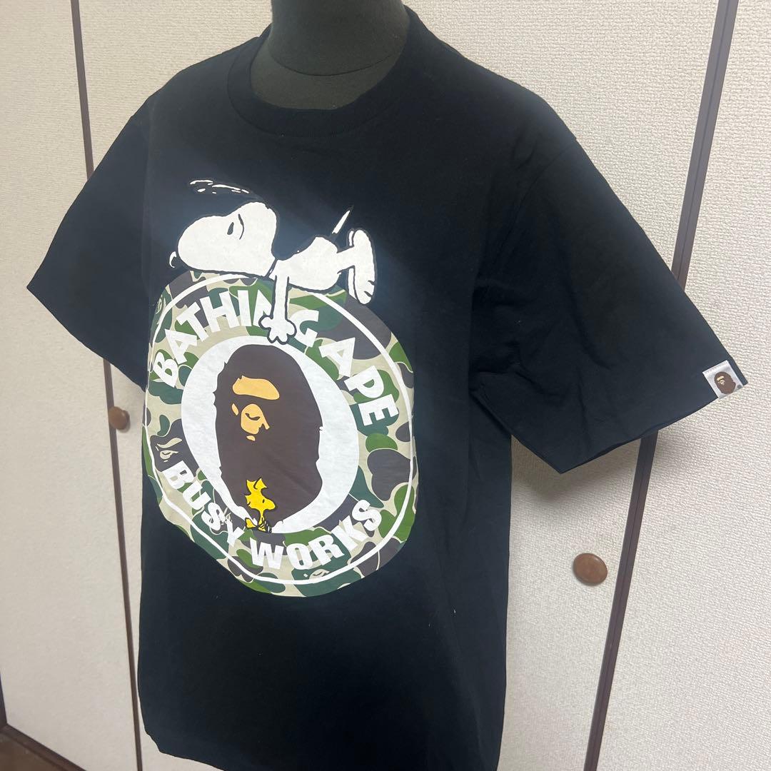 A BATHING APE & PEANUTS コラボ Tシャツ ブラック M