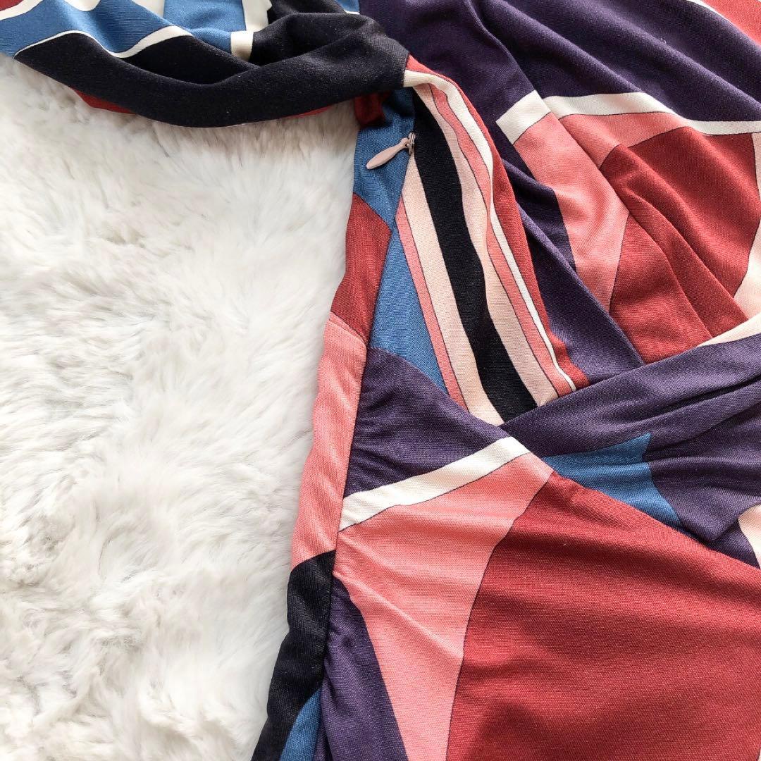 EmilioPucci*エミリオプッチ　プッチ柄ワンピース　シルク　ロング 38