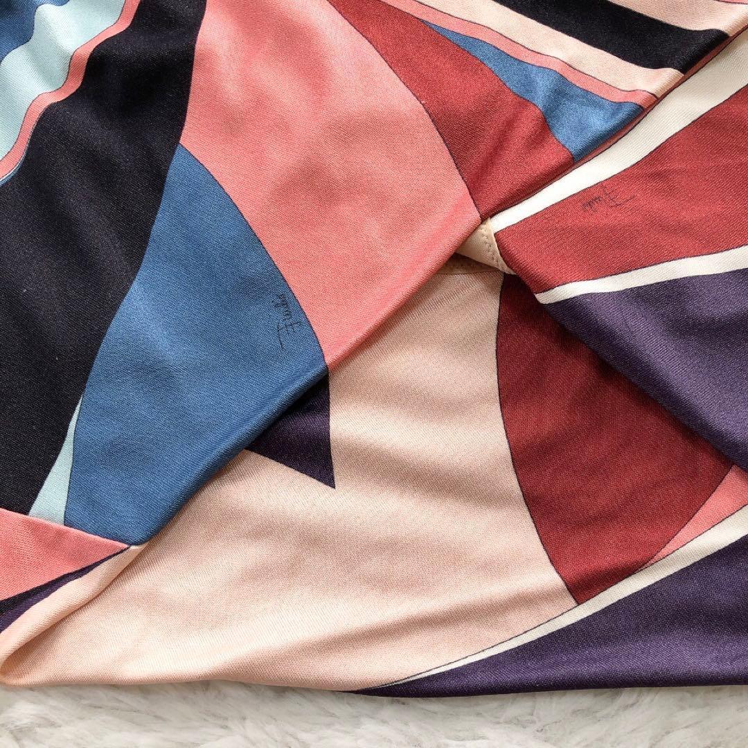 EmilioPucci*エミリオプッチ　プッチ柄ワンピース　シルク　ロング 38