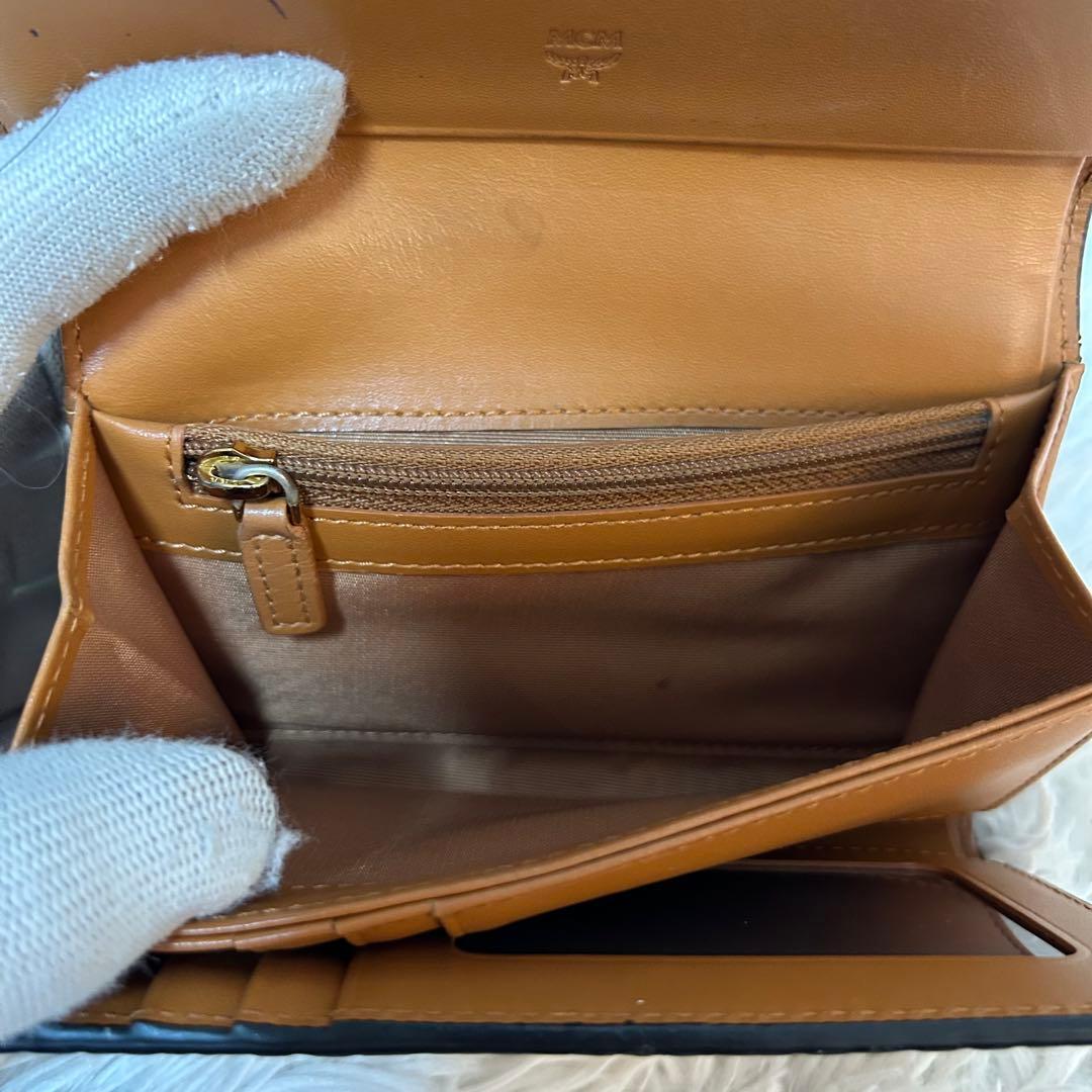 【美品✨ヴィセトス/正規品】エムシーエム　折り財布　レザー　ブラウン　黒　人気