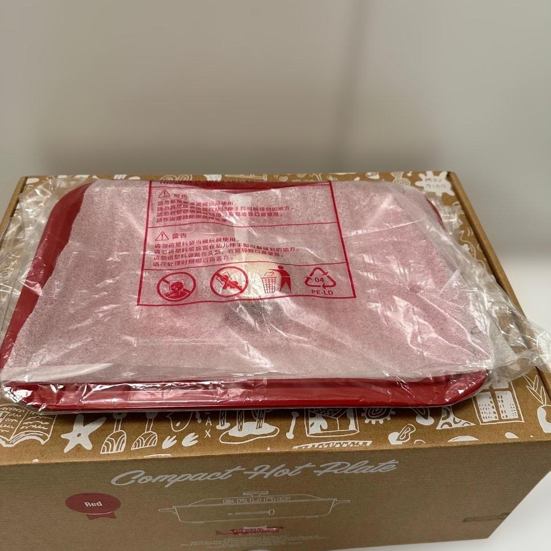 【新品・未使用】BRUNO コンパクトホットプレート レッド BOE021-RD