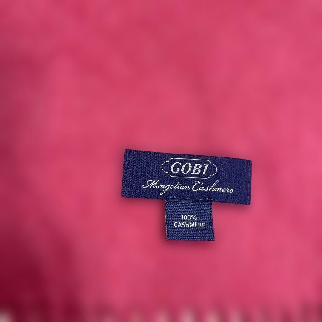 GOBI ゴビ　カシミヤ100％　マフラー　ピンク　美品　完売色‼︎ フリンジ