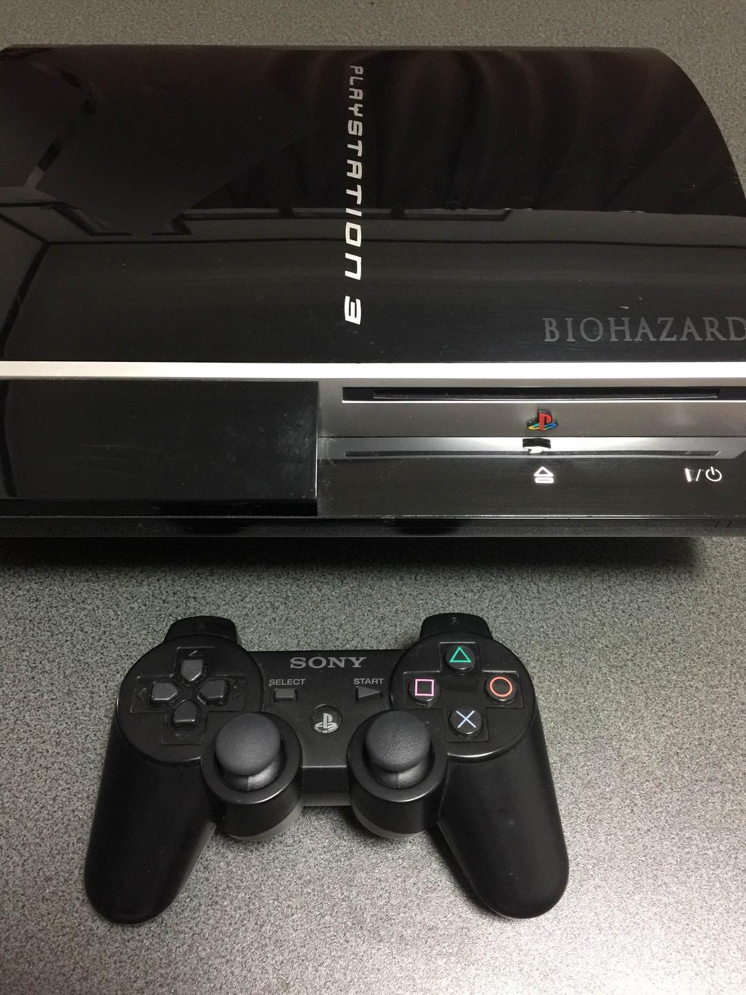 PS3本体 バイオハザード (クリアブラックオリジナルロゴ)