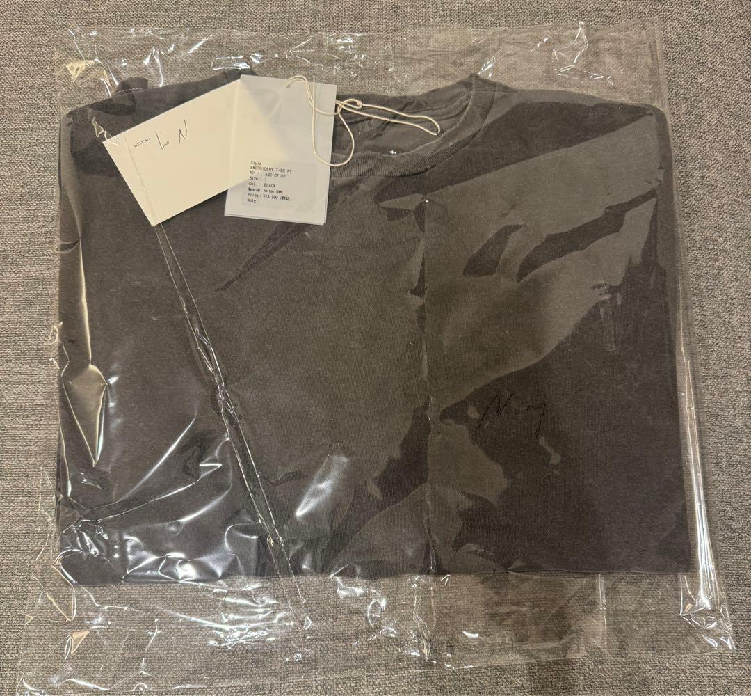 トップス 26ss EMBROIDERY T-SHIRT(BLACK) 1