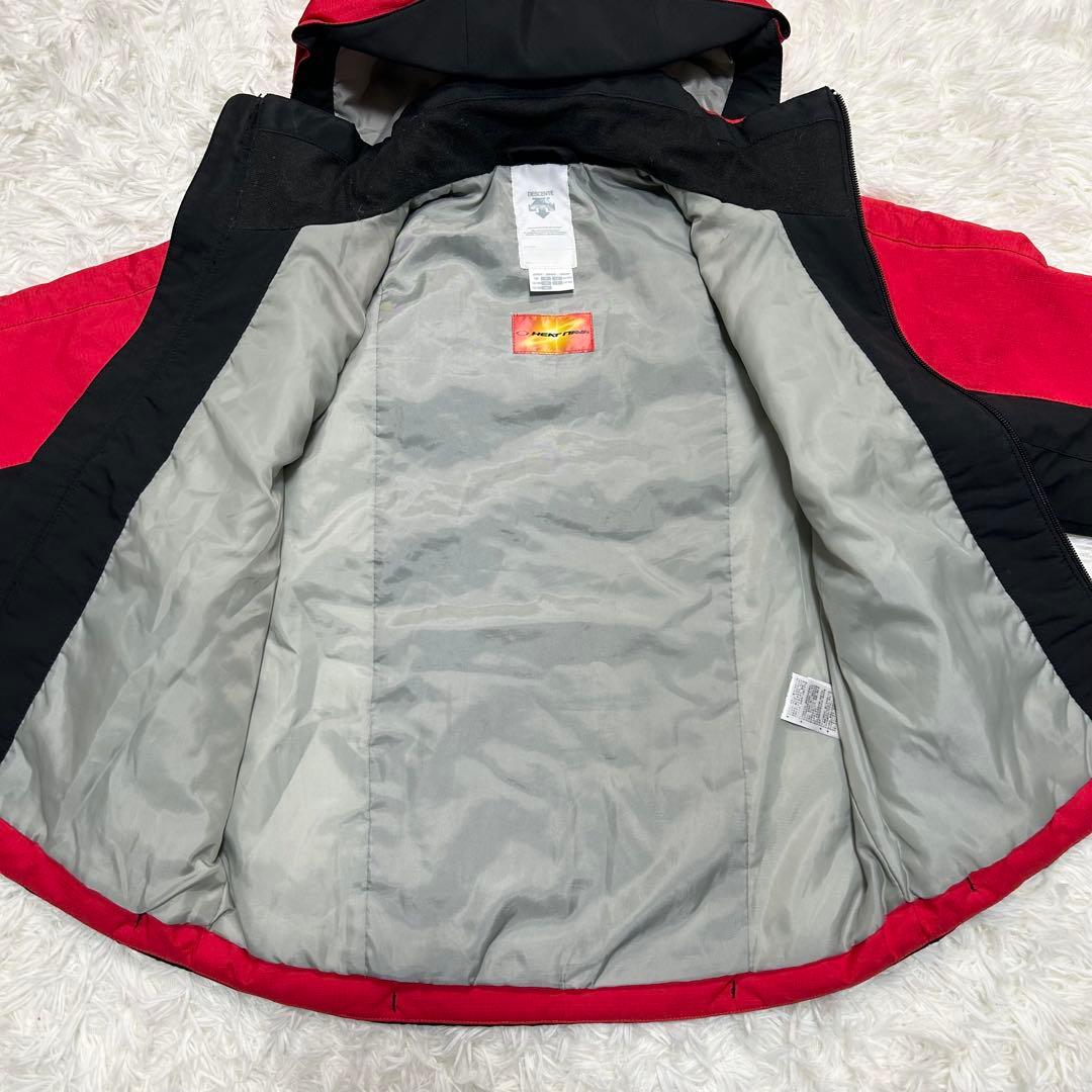 極美品 DESCENTE デサント スキーウェア スノーボードウェア 赤 黒