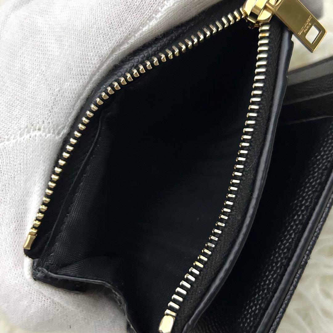 専用◆極美品◆SAINT LAURENT キルティング YSLロゴ 三つ折り財布