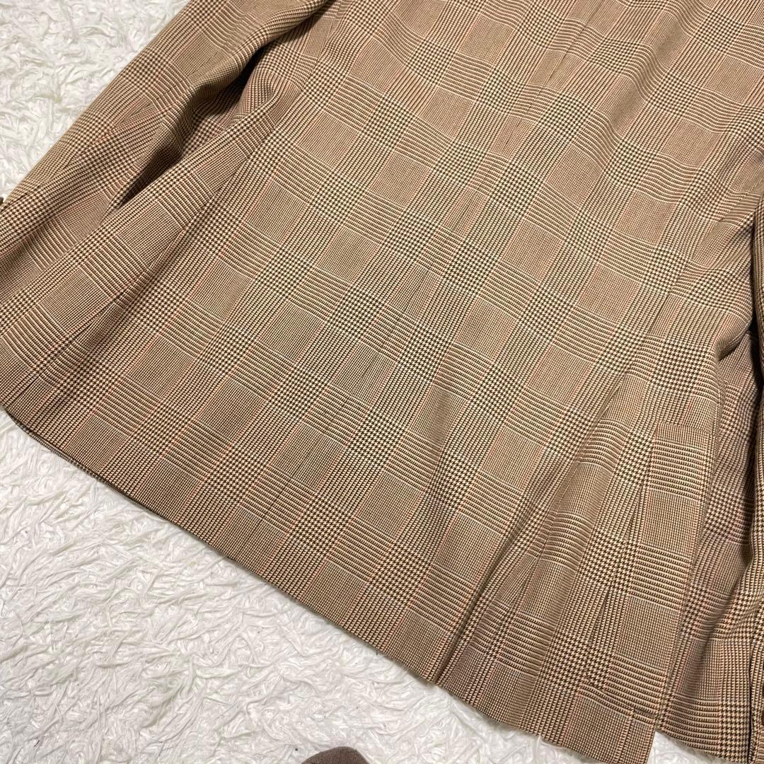 美品 ラルフローレン グレンチェック ブレザー ハニーベージュ 11/L相当