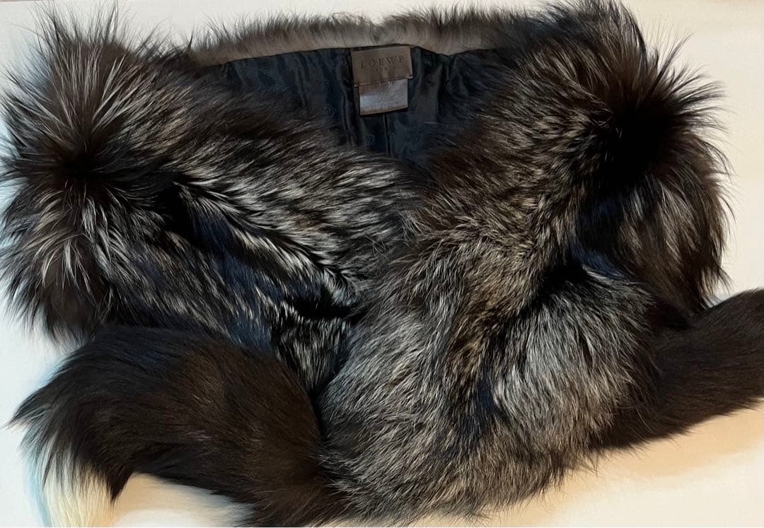 美品☆LOEWEロエベ シルバーフォックスファー ストール　ショール