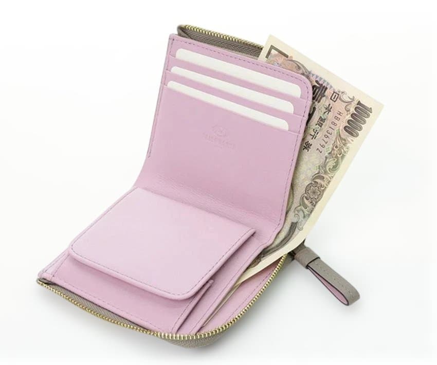 ペレボルサ 財布 PELLE BORSA ペールピンク ミニ財布 5444