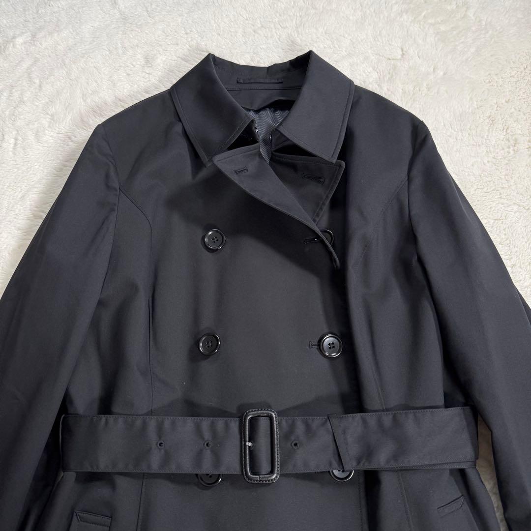 【新品】I.M.G.N ダブルトレンチコート 黒 ブラック 15号 ライナー付
