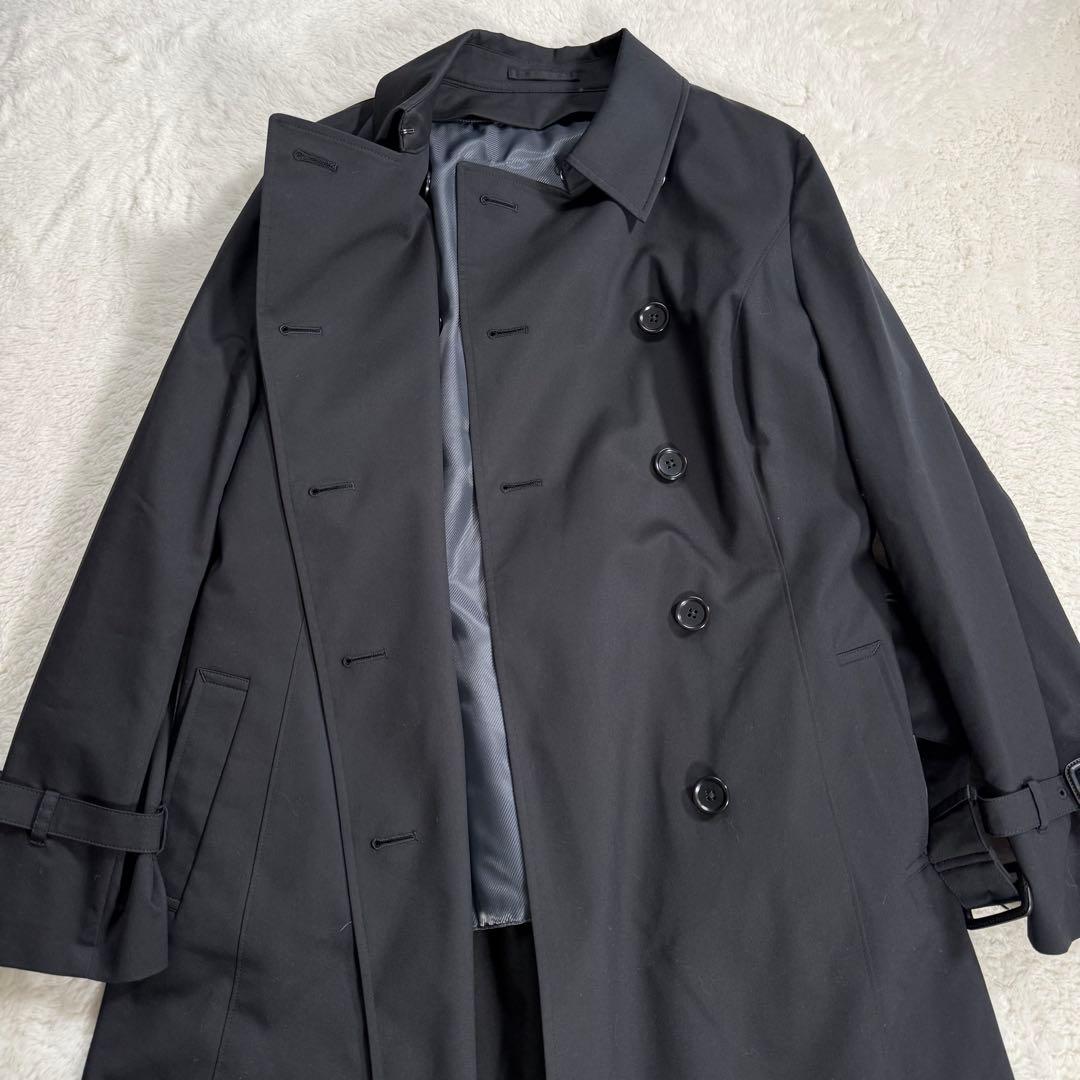 【新品】I.M.G.N ダブルトレンチコート 黒 ブラック 15号 ライナー付
