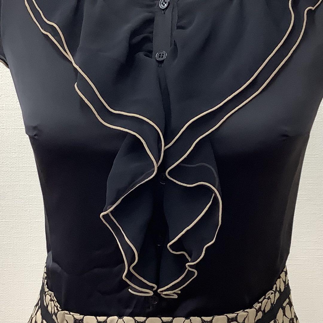 【0】TOCCA ♡ トッカ フラワーレース 切替ワンピース ブラック ベージュ