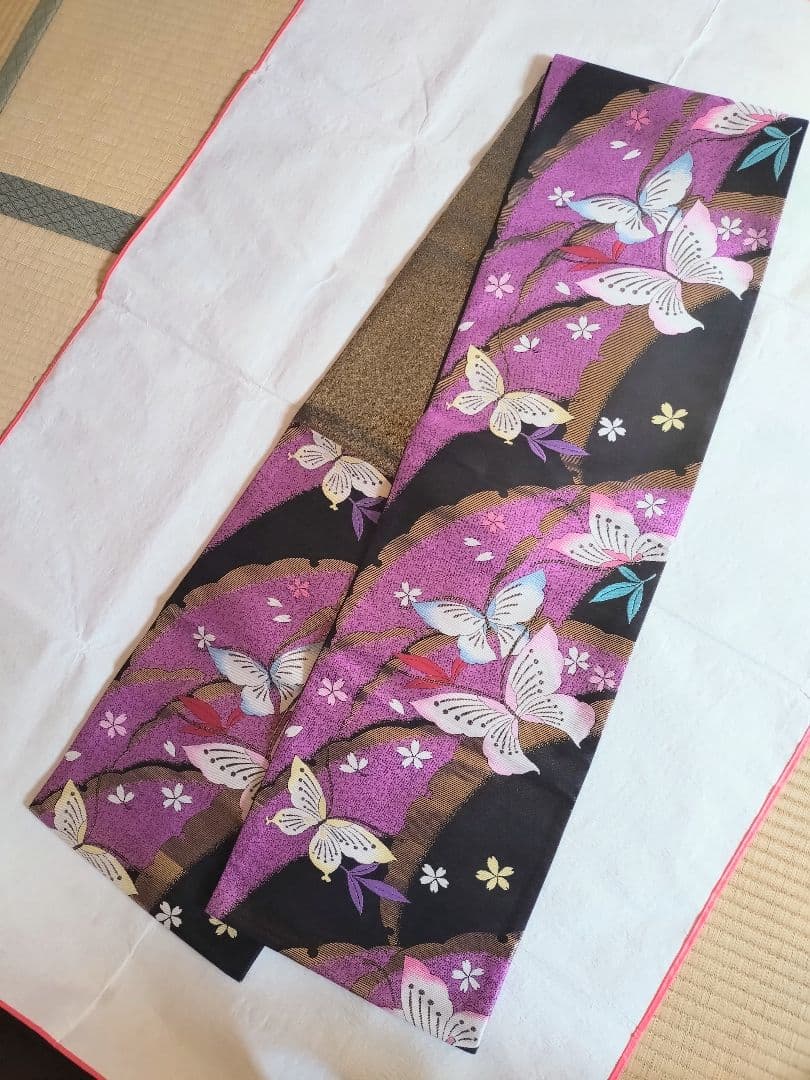 購入者様が決まりました!美品六通袋帯・帯揚げ・帯締め・伊達襟・半襟5点セット☆