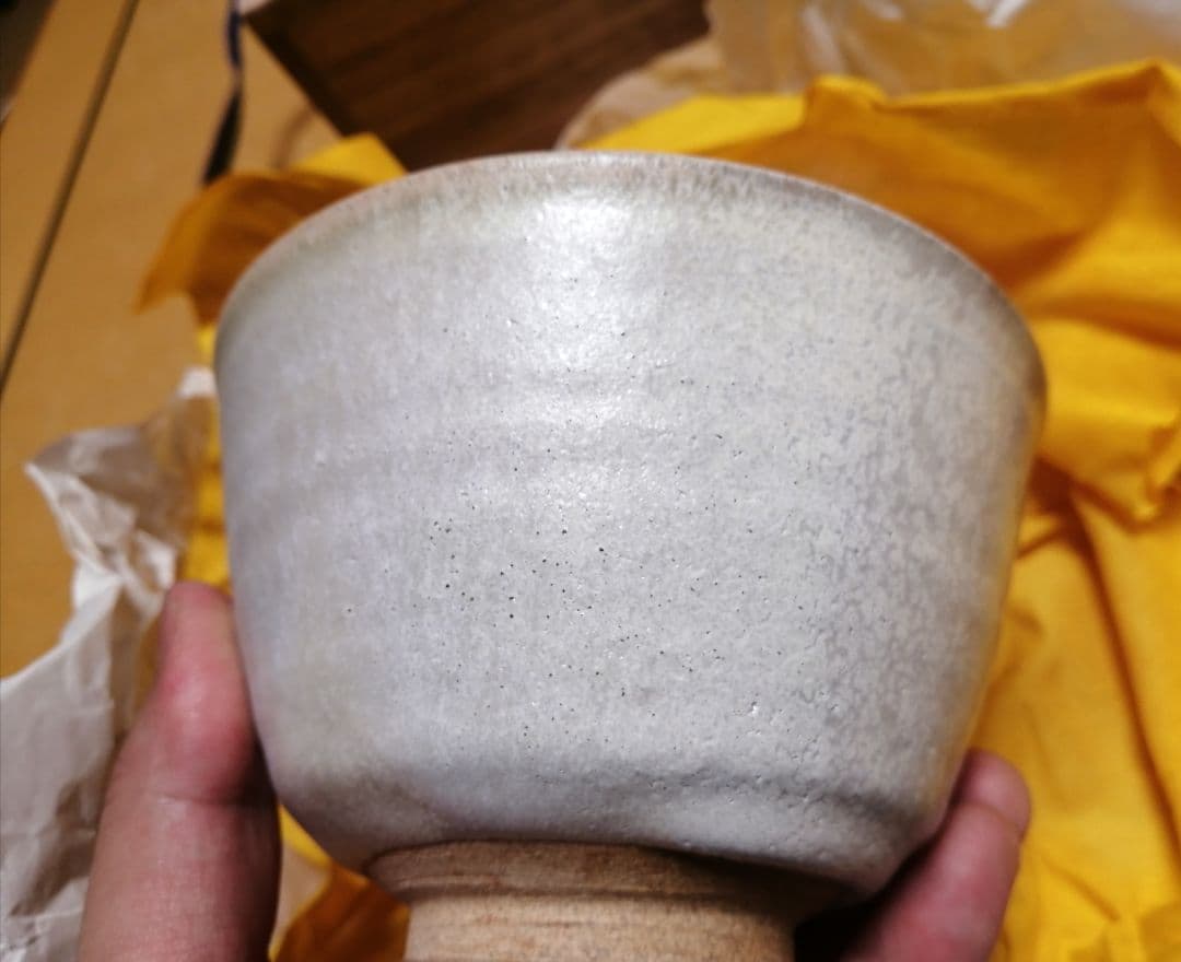 清水正(造)　抹茶碗　結昌釉　結晶釉　茶道具　■44