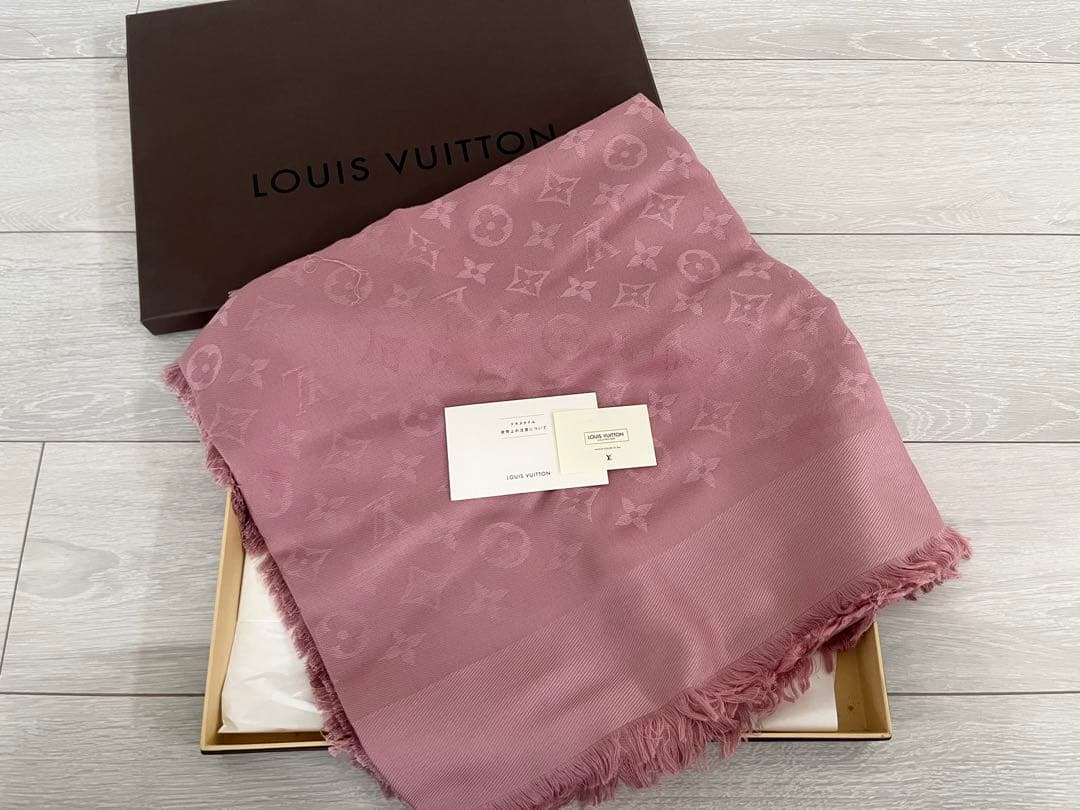 【LOUISVUITTON】【未使用】ルイヴィトン モノグラム 大判ストール