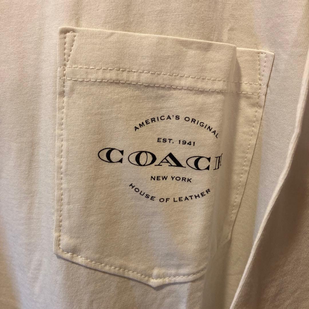 【新品】ＣＯＡＣＨコーチＴシャツ　胸ポケット付コットン製ＸＬ　ギフトバッグ付
