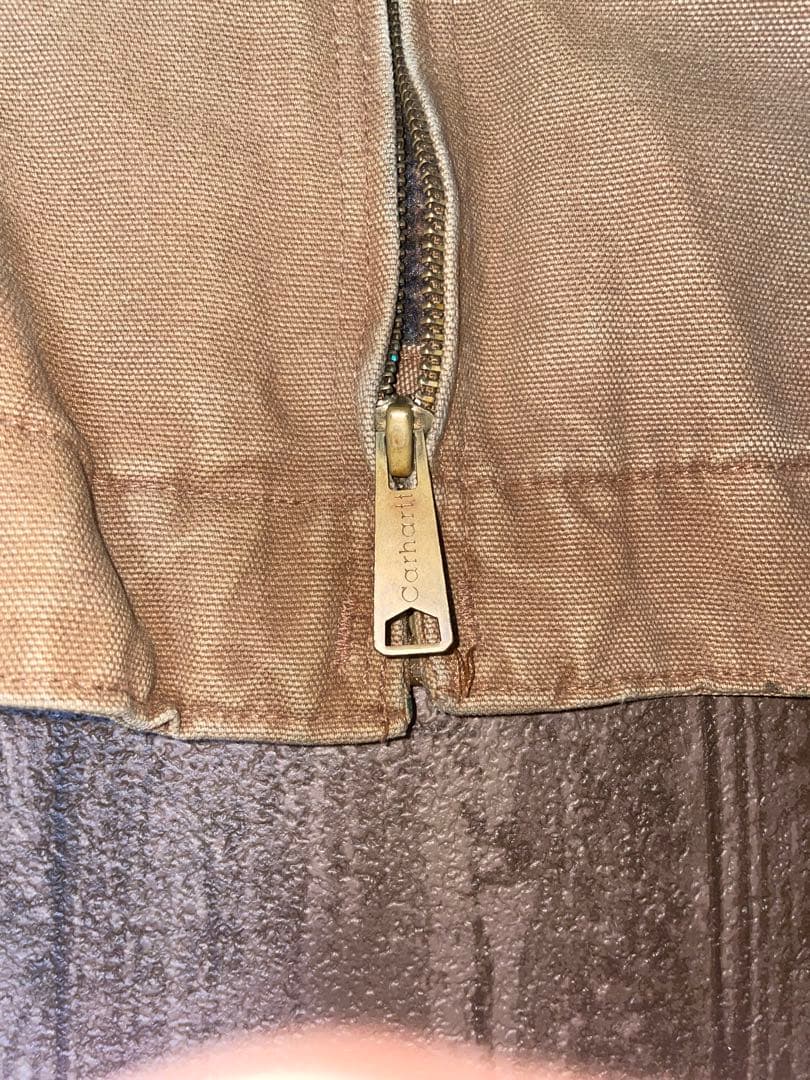 値下げOK　希少 Carhartt デトロイトジャケット 企業ロゴ入り