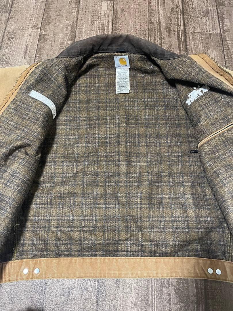 値下げOK　希少 Carhartt デトロイトジャケット 企業ロゴ入り