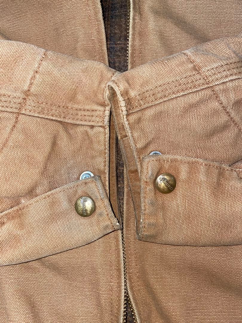 値下げOK　希少 Carhartt デトロイトジャケット 企業ロゴ入り