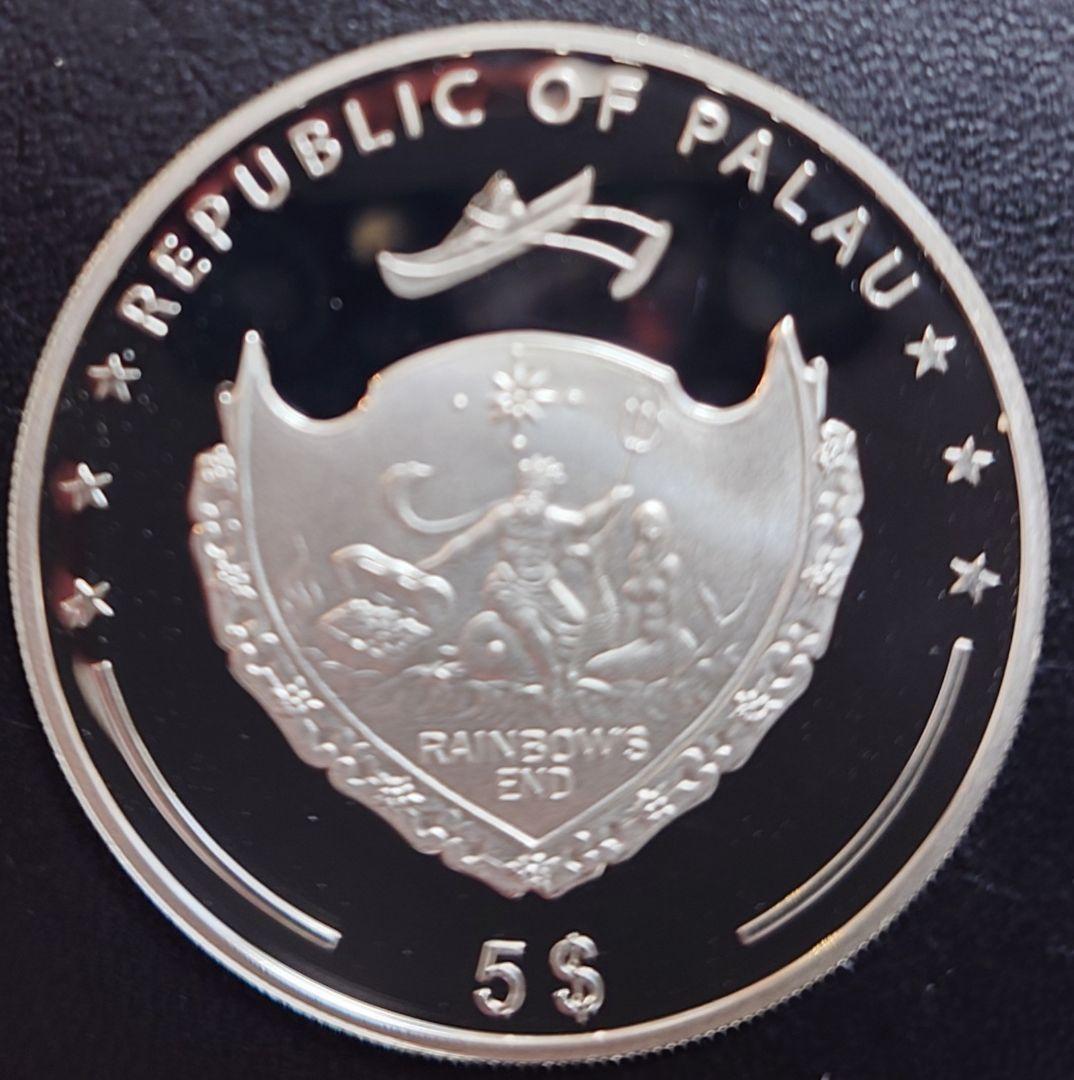 2010年 パラオ銀貨 5ドル アクロポリス銀貨 SV925 大型プルーフ