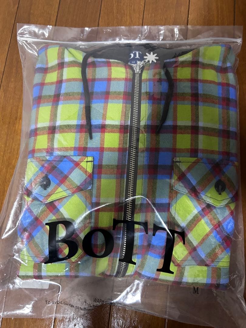 BoTT フーデッドフランネルシャツ