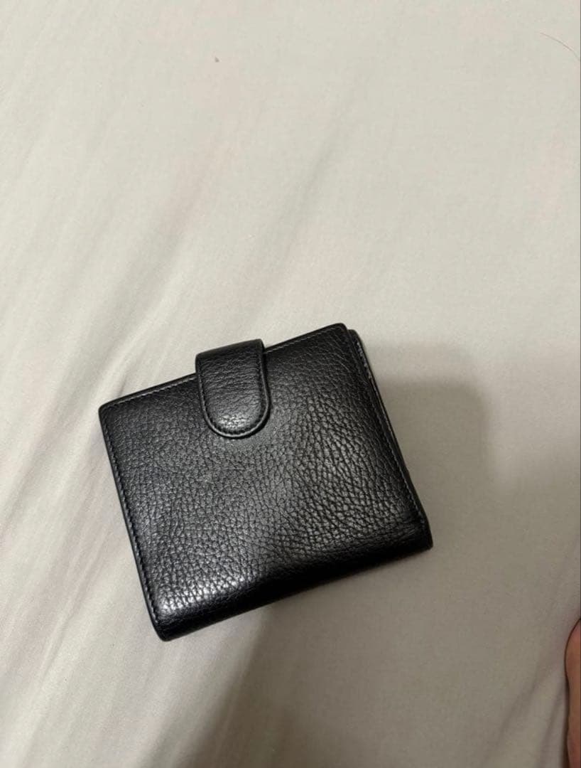 GUCCI ブラックレザー 二つ折り財布
