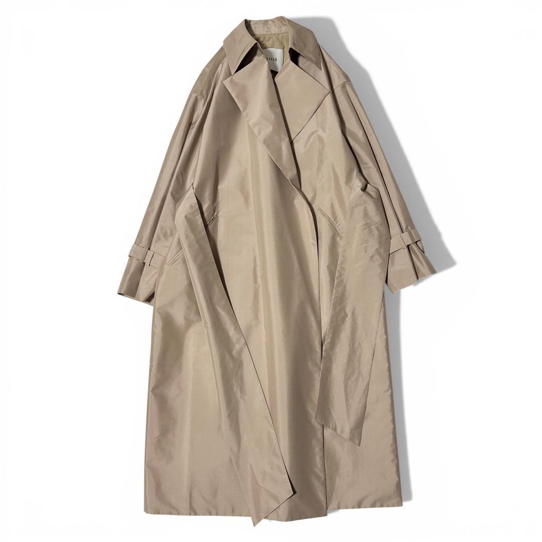 新品タグ付き✨️￥13万　22SS　デパリエシルクポリエステルガウンコート　38