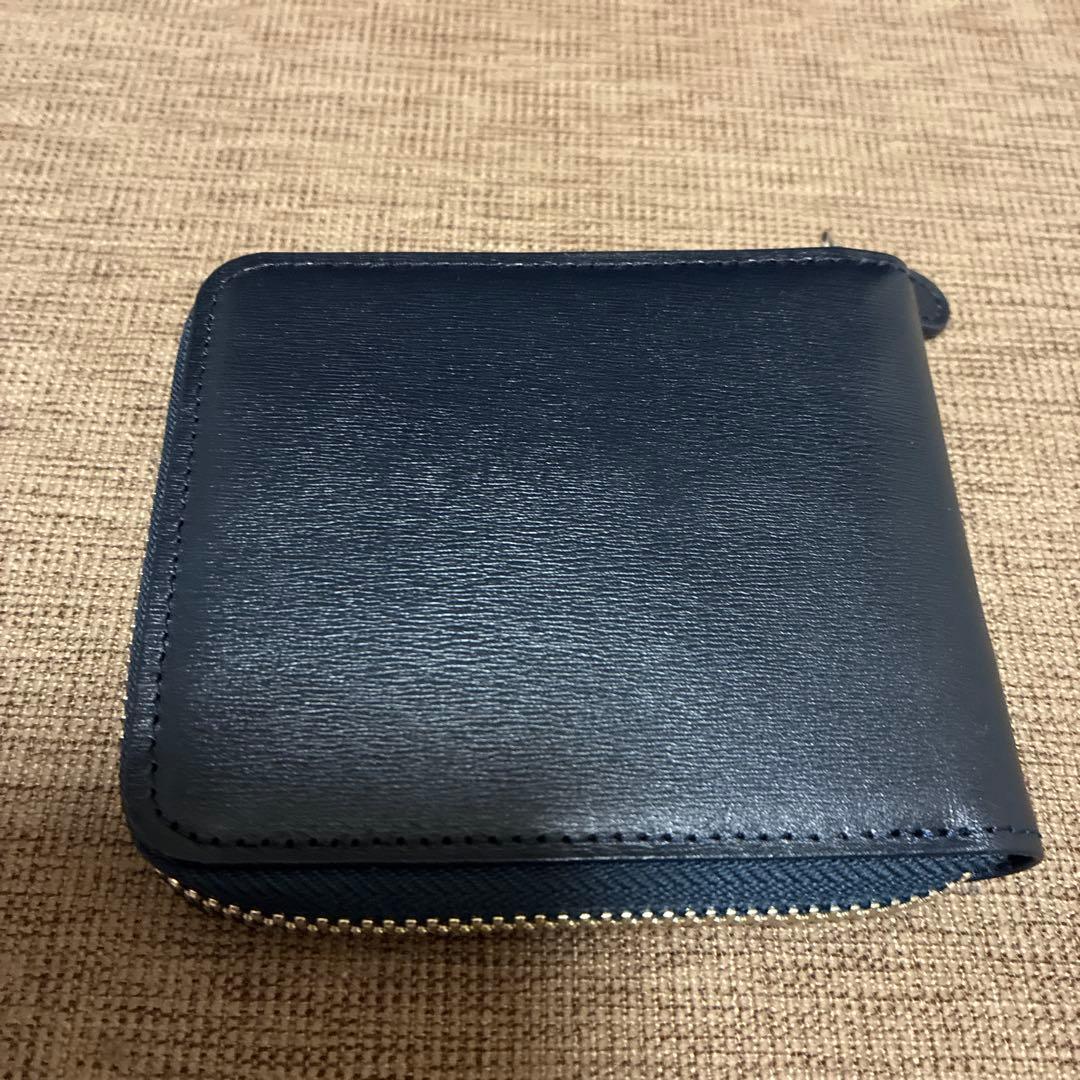 新品　kitamura キタムラ 二つ折り財布　ネイビー紺