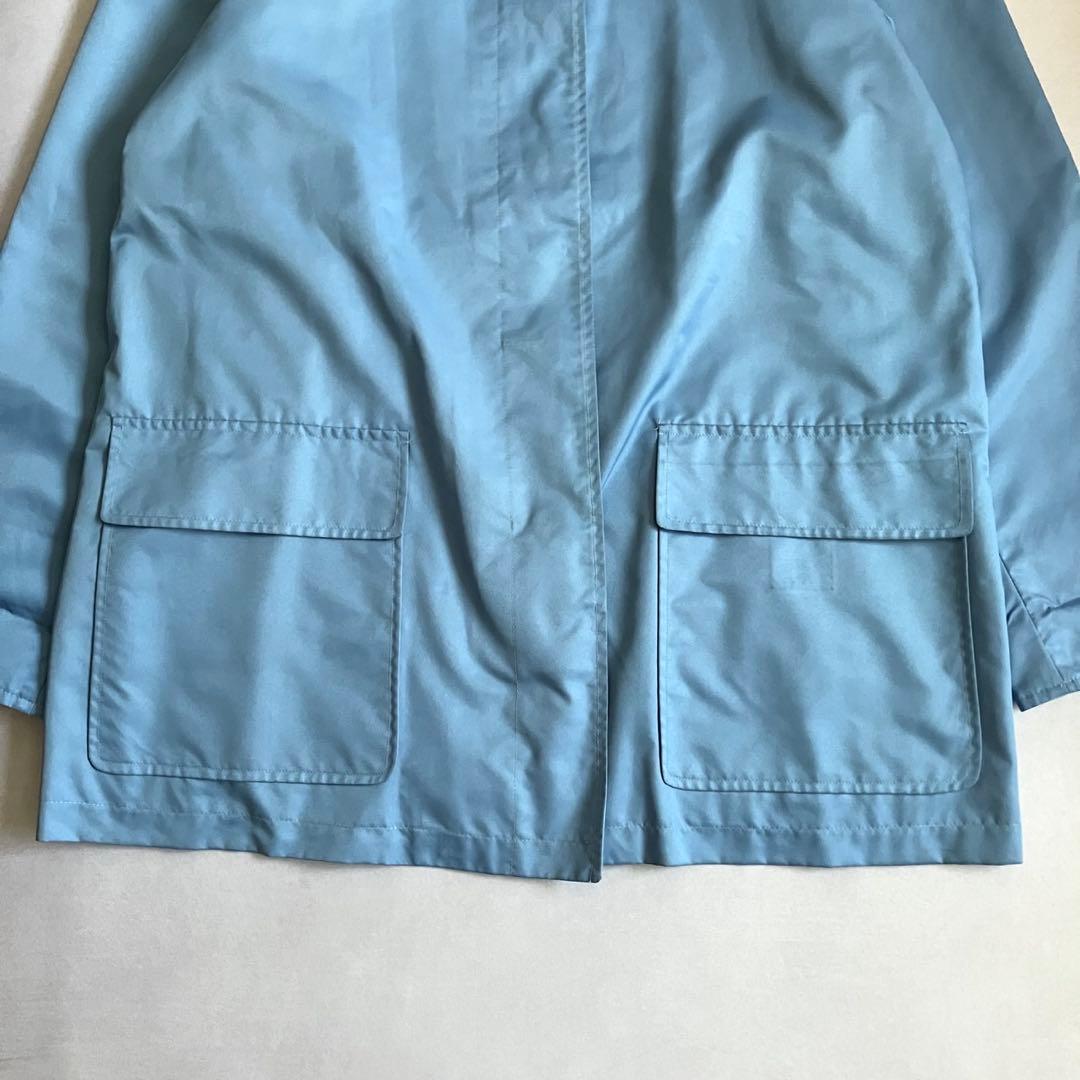 希少色　BURBERRY LONDON ステンカラーコート ショート　水色　L