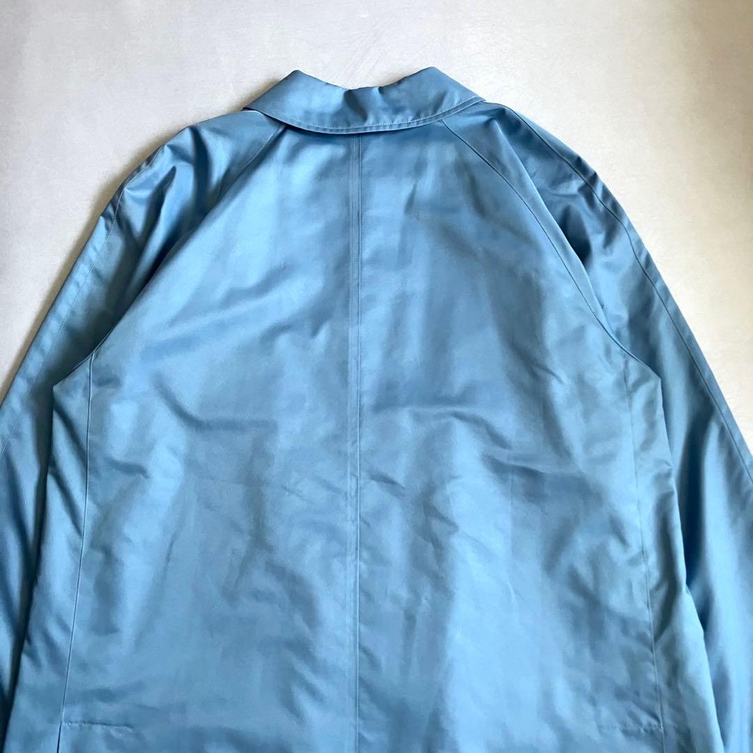 希少色　BURBERRY LONDON ステンカラーコート ショート　水色　L