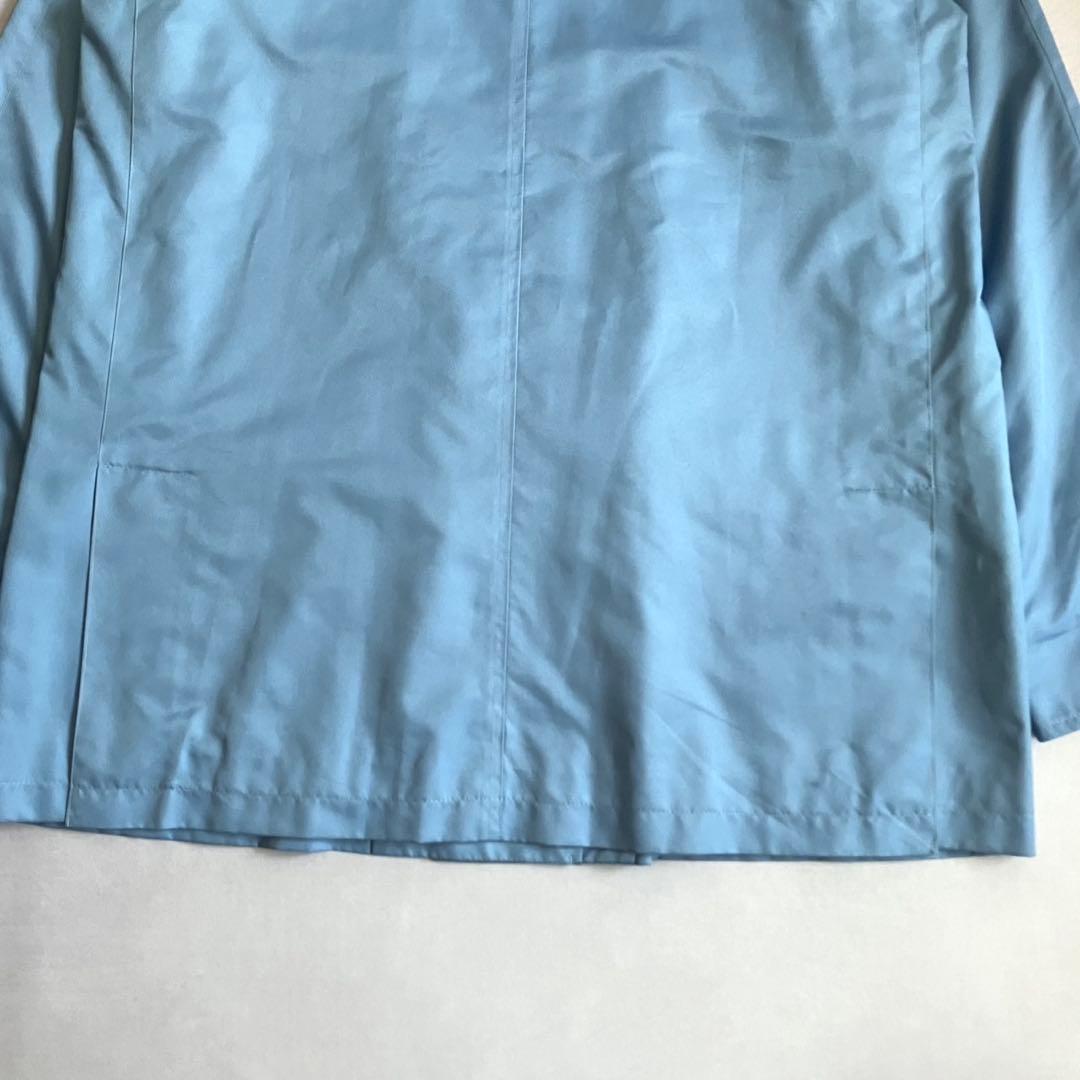 希少色　BURBERRY LONDON ステンカラーコート ショート　水色　L
