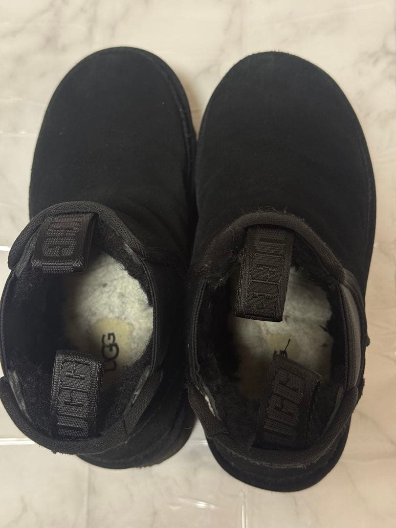 お値下げUGG ブラックムートンブーツ　US5