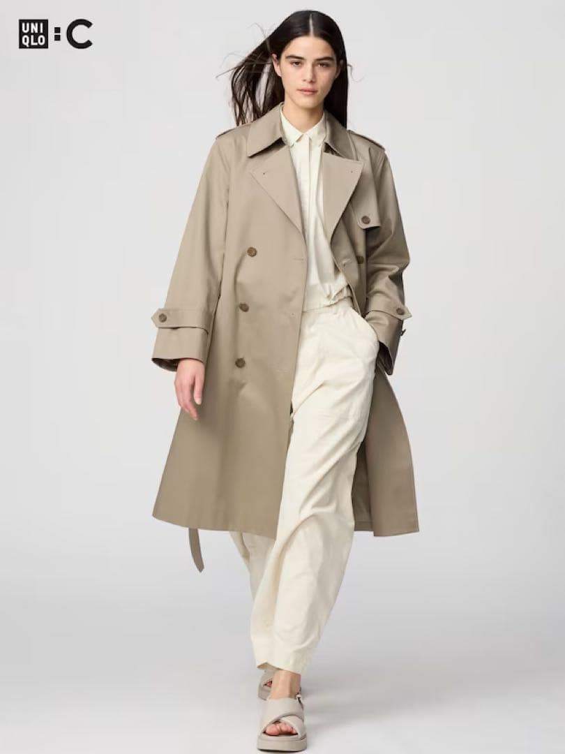 新品タグ付き UNIQLO トレンチコート ベージュ XL