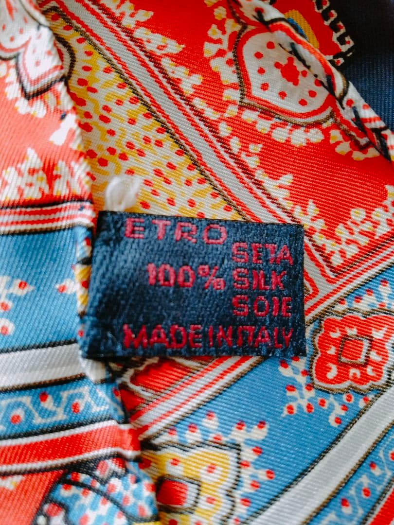 ETRO 大判ストール マフラー　総柄　100%シルク イタリア製