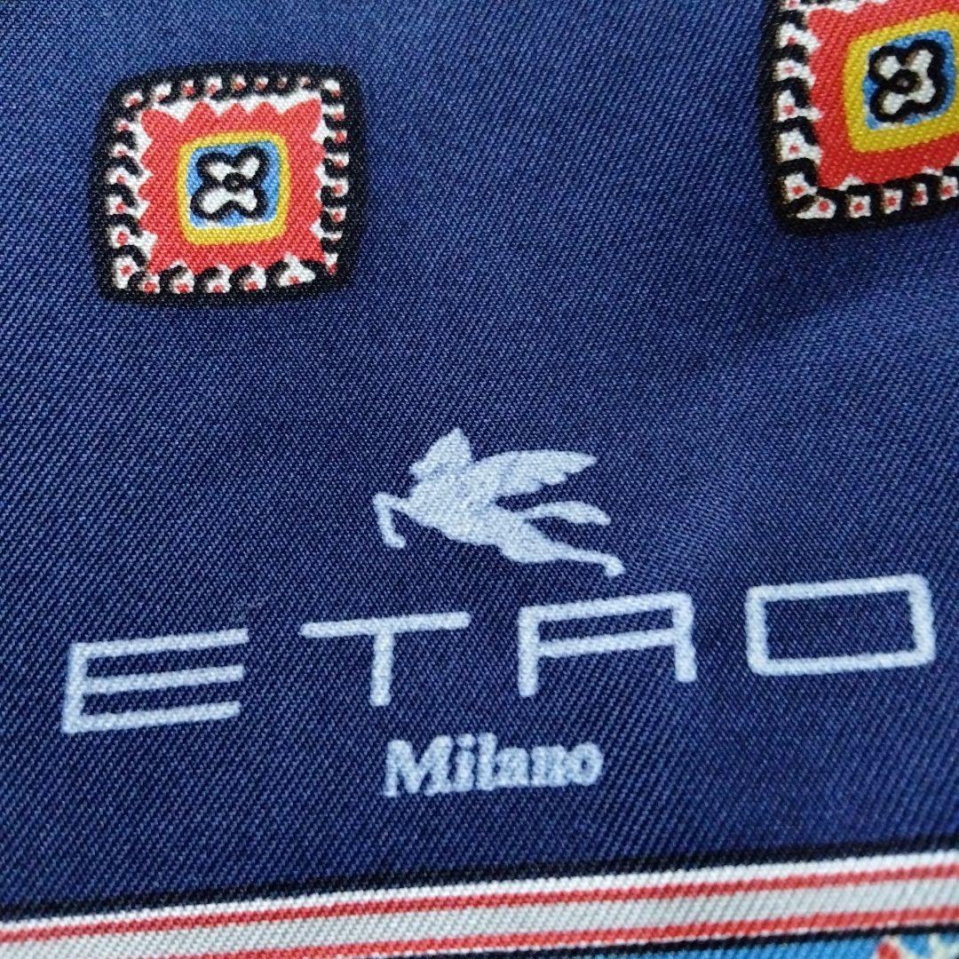 ETRO 大判ストール マフラー　総柄　100%シルク イタリア製